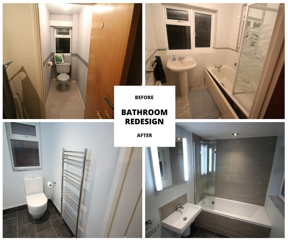 Bathroom before and after Bathroom before and after