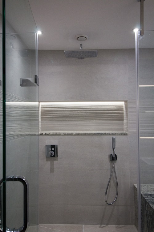 inside shower